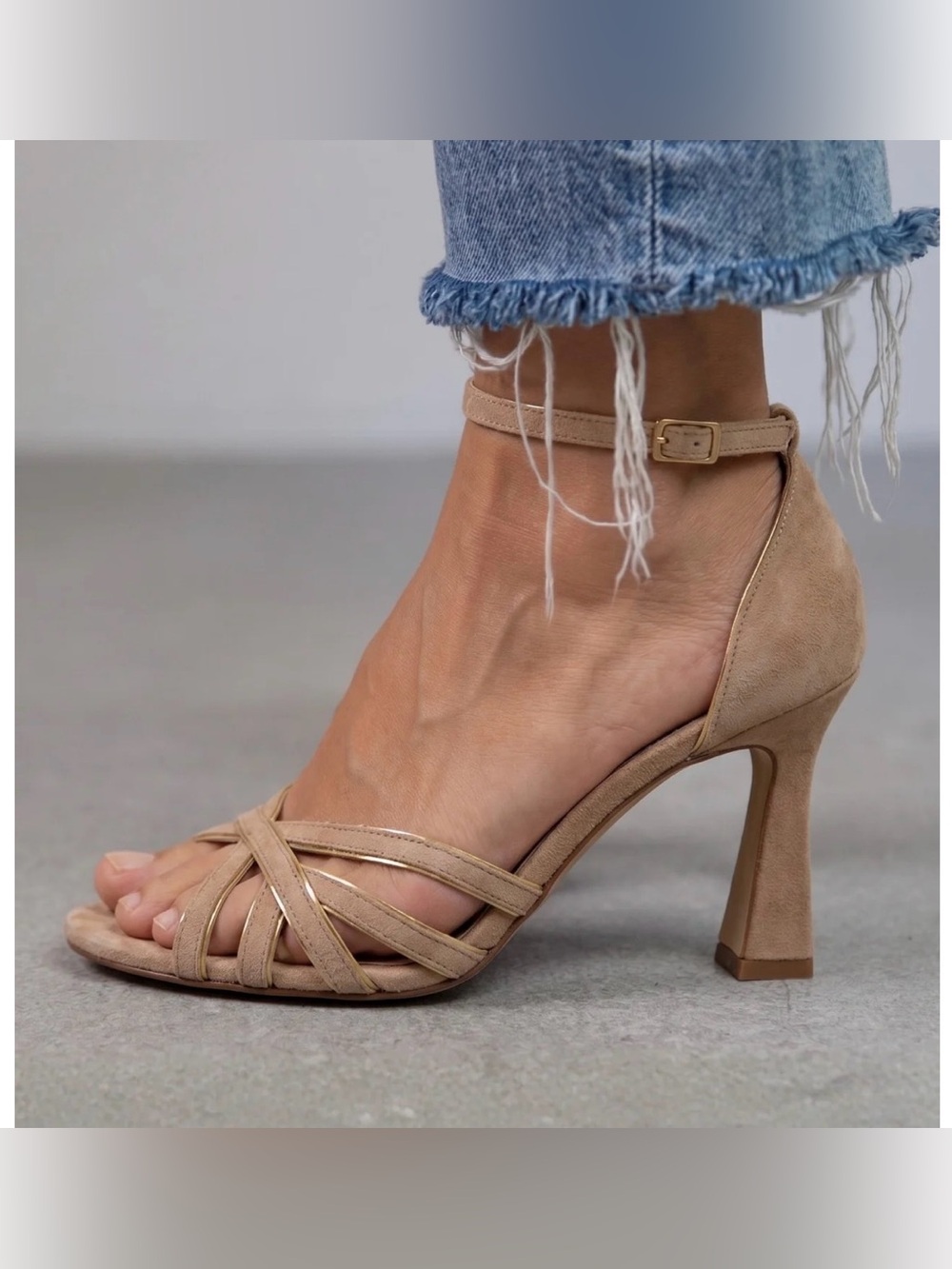 Ankle Strap Nude Heels